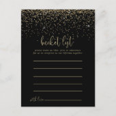 Gold Confetti Script Bucket List-kaarten Briefkaart (Voorkant)