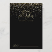 Gold Confetti Script Wedding Well wil Advieskaart (Voorkant)