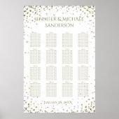 Gold Confetti Seating Chart Poster (Voorkant)