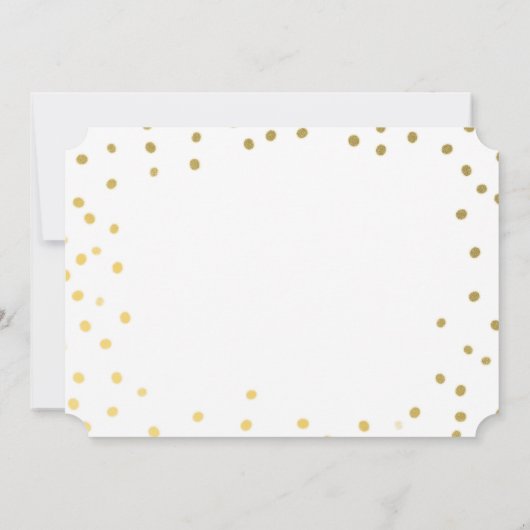 Gold Confetti Simple Modern slaat de datum op Kaart (Achterkant)