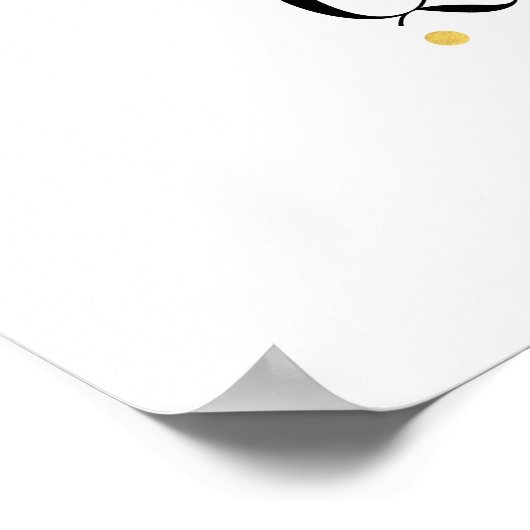 Gold confetti Speciaal gepersonaliseerde prijsopga Poster (Hoek)