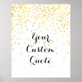 Gold confetti Speciaal gepersonaliseerde prijsopga Poster (Voorkant)