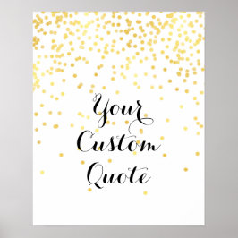 Gold confetti Speciaal gepersonaliseerde prijsopga Poster