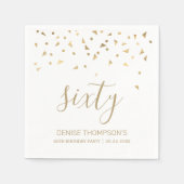 Gold Confetti - Speciaal op 60e verjaardag Servet (Voorkant)