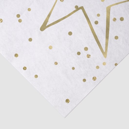 Gold Confetti Star Tissuepapier (Detail)