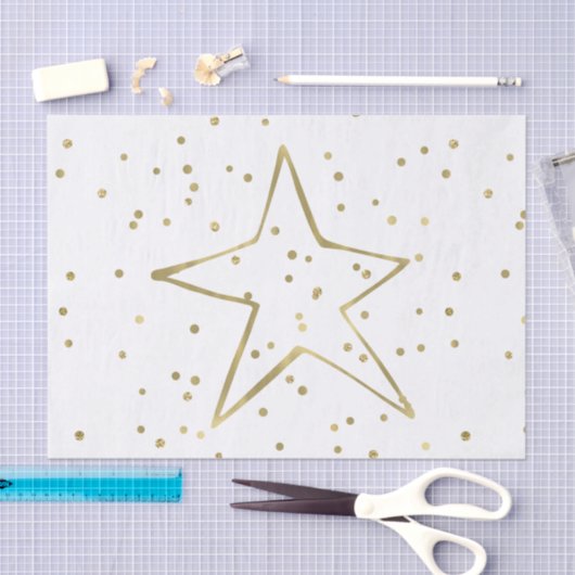 Gold Confetti Star Tissuepapier (Craft)