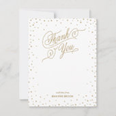 Gold Confetti Stars Hartelijk dank Bedankkaart (Voorkant)
