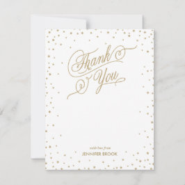 Gold Confetti Stars Hartelijk dank Bedankkaart