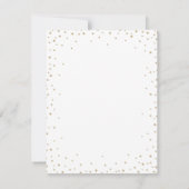 Gold Confetti Stars Hartelijk dank Bedankkaart (Achterkant)