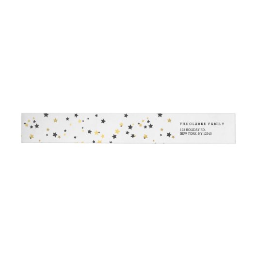 Gold Confetti Stars | Vakantielabel (Individueel)