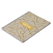 Gold Confetti Sticks Kraft Modern Chic Glam Trendy Notitieboek (Linkerzijde)