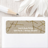 Gold Confetti Sticks Rustic Holiday Adresetiketten Etiket (Insitu)