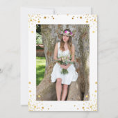 Gold Confetti Stippen Law School Graduparty Kaart (Achterkant)