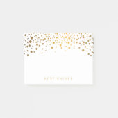 Gold Confetti Stippen met naam Post-it® Notes (Voorkant)