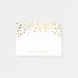 Gold Confetti Stippen met naam Post-it® Notes