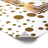 Gold Confetti Stippen omhuld - 18 Zitkuur Poster (Hoek)