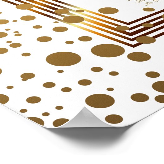 Gold Confetti Stippen omhuld - 18 Zitkuur Poster (Hoek)