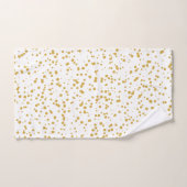 Gold Confetti Stippen op wit Bad Handdoek (Handdoek)