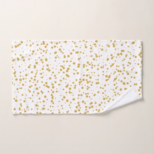 Gold Confetti Stippen op wit Bad Handdoek (Handdoek)