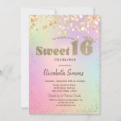Gold Confetti Stippen Princess Holographic Sweet 1 Kaart (Voorkant)