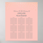 Gold Confetti Stippen Roze weddenschappen Poster (Voorkant)