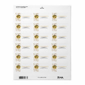 Gold Confetti Streamers ballonbundel Etiket (Full Sheet)