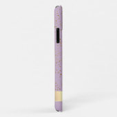 Gold Confetti Stripe Lotus Case-Mate iPhone Case (Achterkant/rechts)