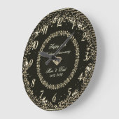 Gold Confetti Strips Black 50 Wedding Jubileum Grote Klok (Hoek)