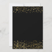 Gold Confetti Surprise Birthday Party Invitation Kaart (Achterkant)