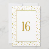 Gold Confetti Sweet 16 Birthday Invitation Kaart (Achterkant)