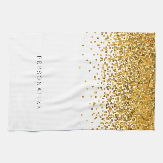 Gold Confetti Theedoek (Horizontaal)