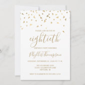 Gold Confetti Triangles 80e verjaardag Kaart (Voorkant)