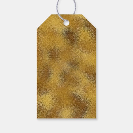 Gold Confetti Typografie Merry Kerstry Cadeaulabel (Achterkant)