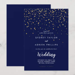 Gold Confetti | Uitnodiging tot informele weddensc