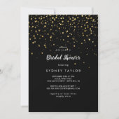 Gold Confetti | Uitnodiging voor Black Bridal Show (Voorkant)