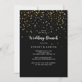 Gold Confetti | Uitnodiging voor Black Wedding Bru