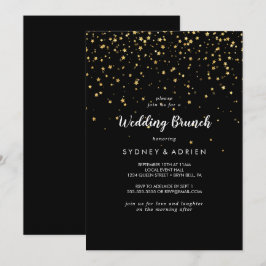 Gold Confetti | Uitnodiging voor Black Wedding Bru