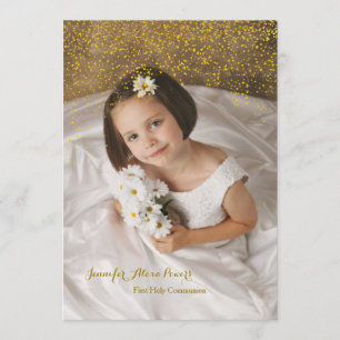 Gold Confetti - Uitnodiging voor de eerste Heilige