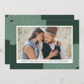 Gold Confetti | Vakantieknopkaart Feestdagenkaart (Voorkant / Achterkant)