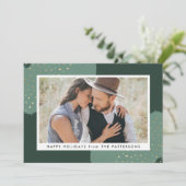 Gold Confetti | Vakantieknopkaart Feestdagenkaart (Staand voorkant)