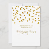 Gold Confetti Vow Renewal Uitnodiging (Voorkant)