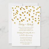 Gold Confetti Vow Renewal Uitnodiging (Achterkant)