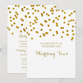 Gold Confetti Vow Renewal Uitnodiging (Voorkant / Achterkant)