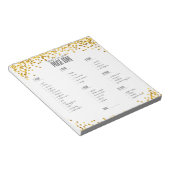 Gold Confetti Wat zit er in je bruidsspel? Notitieblok (Schuin)