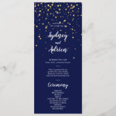 Gold Confetti | Weddenschap bij de marine Programmakaart (Voorkant)