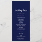 Gold Confetti | Weddenschap bij de marine Programmakaart (Achterkant)