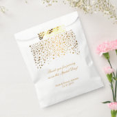 Gold Confetti Wedding Bedankzakje (Gezegeld)