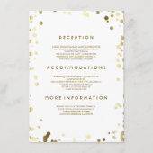 Gold Confetti Wedding Details - Informatie Informatiekaartje (Voorkant)