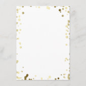 Gold Confetti Wedding Details - Informatie Informatiekaartje (Achterkant)