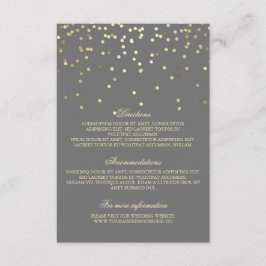 Gold Confetti Wedding Details - Informatie Informatiekaartje